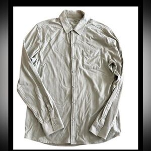 PAIGE Mens Stockton Button Up Shirt In Seagrass Size S Long Sleeve